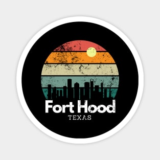 Fort Hood, Texas  // Vintage Sunset Skyline Magnet